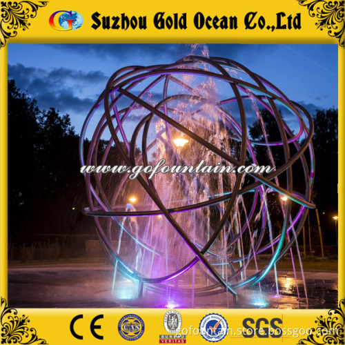 Outdoor Stainless Steel Garden Floor Type Sculpture Fountain